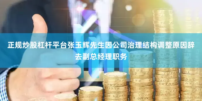 正规炒股杠杆平台张玉辉先生因公司治理结构调整原因辞去副总经理职务
